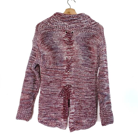 NWT American Rag | Cowl Neck Lace Up Sweater - Picture 1 of 7